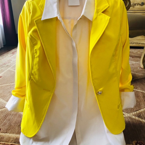 Women’s Yellow Blazer Jacket - Picture 2 of 8